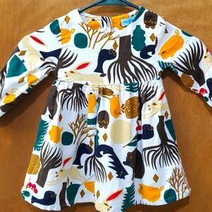 Bear leader forest friends linen dress